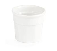 Olympia Whiteware Porcelain Dipping Pots 45x50mm, White, 12 Pack | Fully vitrified for heat and shock resistance with strengthened rolled edges to prevent chipping in busy catering venues.