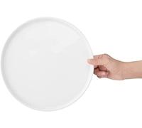 Olympia Whiteware Porcelain Flat Round Plate, 270mm, White, Pack, 270 mm