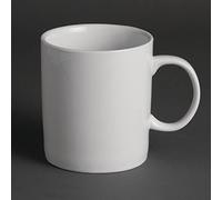Olympia Whiteware Standard Mugs 483 ml (17 oz) Porcelain Coffee & Tea – 12 pc