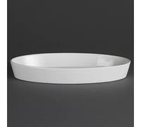 Olympia Whiteware Porcelain Oval Sole Dishes 283x152mm, White, 283X 152mm | Vitrified hotelware construction resists thermal shock - features strengthened rolled edges to defend against kitchen chips.