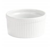 Olympia Whiteware Porcelain Souffle Dishes 105mm Pack of 6, White