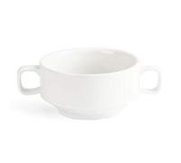 Olympia White Ware Soup Bowls with Handles 400Ml 14Oz Kitchen Tableware 6pc