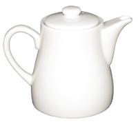 Olympia Whiteware Porcelain Teapots 795ml Infuser, White, Pack of 4 | Pinprick hole ensures consistent pouring while vitrified body offers heat resistance; oven, dishwasher and freezer proof.