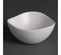 Olympia Whiteware Wavy Bowls 105mm Porcelain Kitchen Dish Restaurant 12pc