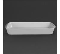 Olympia Whiteware Oblong Roasters 50X395X219mm Porcelain Dish Tray Baking 6pc