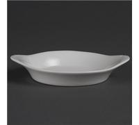 Olympia Whiteware Round Eared Dishes Porcelain Serving Plates Tableware 6pc