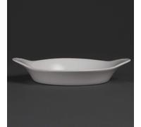 Olympia Whiteware Round Eared Dishes 192x 151mm Set of 6 - Serving Plates Oven,