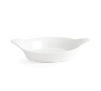 Olympia Whiteware Round Eared Dishes 220mm Porcelain Serving Plates 6pc