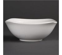 Olympia Whiteware Rounded Square Bowls 180mm (12 Pack)