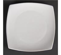 Olympia Whiteware Rounded Square Plates 185mm (12 pack)