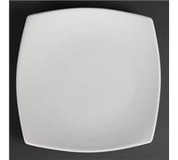 Olympia Whiteware Rounded Square Plates 240mm (12 pack)