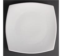 Olympia Whiteware Rounded Square Plates 305mm (6 Pack)