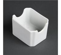 Olympia White Ware Sachet Holders Porcelain Case Storage White 70X90mm 6pc