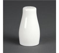 Olympia White Ware Salt Shakers 90mm Porcelain Cruet Pot Kitchen Tableware 12pc