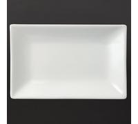 Olympia Whiteware Serving Rectangular Platters 200x 130mm (6 pack)