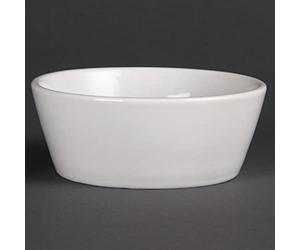 Olympia Whiteware Sloping Edge Bowls 120mm Porcelain Kitchen Dish 12pc