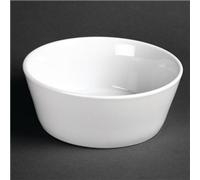 Olympia Whiteware Sloping Edge Bowls 150mm Porcelain Kitchen Dish 12pc