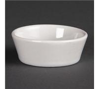 Olympia Whiteware Sloping Edge Bowls 50mm Porcelain Kitchen Dish Restaurant 12pc
