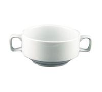Olympia Whiteware Soup Bowl with Handles - 400ml 13.5fl oz (Box 6)