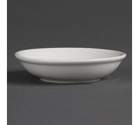 Olympia White Ware Soy Dishes 100mm Porcelain Sauce Dipping Bowls 12pc