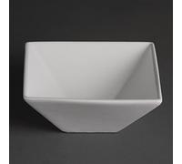 Olympia Whiteware Square Bowls 170mm Porcelain Kitchen Dish Restaurant 12pc