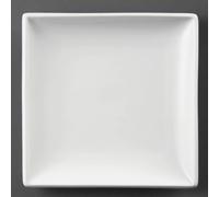 Olympia Whiteware Porcelain Square Plates 240mm, White (Pack of 12)