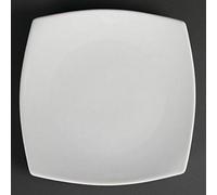 Olympia Whiteware Rounded Square Plates 240mm (12 pack)