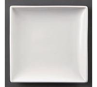 Olympia Whiteware Square Service Plates Porcelain 295mm, White, 6 Pack
