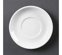 Olympia Whiteware Stacking Espresso Saucers Fits 85ml Stacking Espresso Cups CB471. White. Pack quantity: 12.