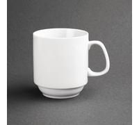 Olympia Whiteware Stacking Mugs 284ml 10oz (Pack of 12) - CB461