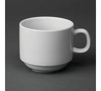 Olympia Whiteware Stacking Tea Cups 7oz 200ml