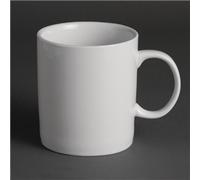 Olympia Whiteware Standard Mugs 483 ml (17 oz) Porcelain Coffee & Tea – 12 pc