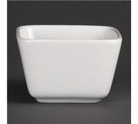 Olympia Whiteware Tall Square Mini Dishes 75mm (12 pack)