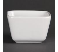 Olympia Whiteware Tall Square Mini Dishes 75mm (Pack of 12) - U178