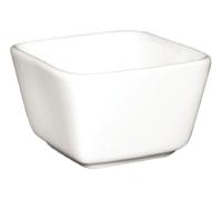 Olympia Whiteware Tall Square Mini Dishes 75mm Porcelain Serving Bowls 12pc