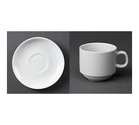 Olympia Whiteware Tea Saucer (fits CB467) (Box 12) Whiteware Teacup Stackable - 200ml 6.76fl oz (Box 12)