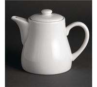 Olympia Whiteware Teapots 795Ml 28Oz Porcelain Infuser Innovative Design 4pc