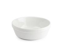 Olympia Whiteware White Porcelain Round Pie Bowls 137mm, Pack of 6 | Chip-resistant edges prolong service life; vitrified build resists thermal shock during intensive oven and microwave use.