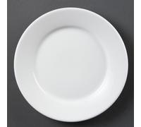 Olympia Whiteware Wide Rimmed Plates 230mm (12 Pack)