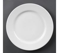 Olympia Whiteware Wide Rimmed Plates 310mm (Pack of 6) - CB483