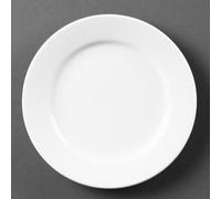 Olympia Whiteware Wide Rimmed Plates in White - Porcelain - Pack x6 - 165mm