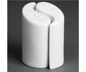 Olympia Whiteware Yin Yang Salt and Pepper Sets 95mm (12 pack)
