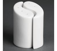 Olympia Whiteware Ying Yang Salt and Pepper Sets 95mm (Pack of 12) - Y107
