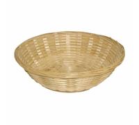 Olympia Wicker Bread Basket in Beige - Round Shaped 200mm Pack of 6