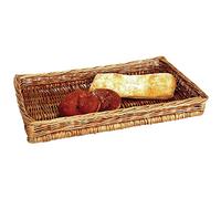 Olympia Wicker Counter Display Basket, Rustic Wooden, 75x450x280mm