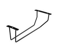 Olympia Wine Glass Rack Black 254mm - Dark Metal Under Cabinet Stemware Champagne Glasses Holder for Bar, Kitchen, Pubs FD987