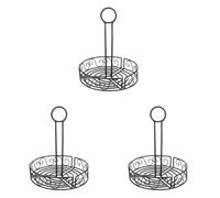 Olympia Wire Condiment Holder Black 235X195mm Caddy Rack for Better Experience (Pack of 3)