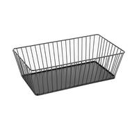 Olympia Wire Food Display Tray Rectangular Black - 330x190x100mm | Open-mesh design promotes airflow to keep baked goods fresh, with a robust frame built for busy commercial buffets.