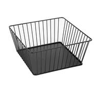 Olympia Wire Food Display Tray Square Black - 230x230x100mm | Open mesh structure ensures optimal airflow to keep baked goods fresh, offering a stable base for buffet presentation.