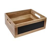 Olympia Wooden Display Crate with Chalkboard, Acacia Wood, 1/2 GN Size